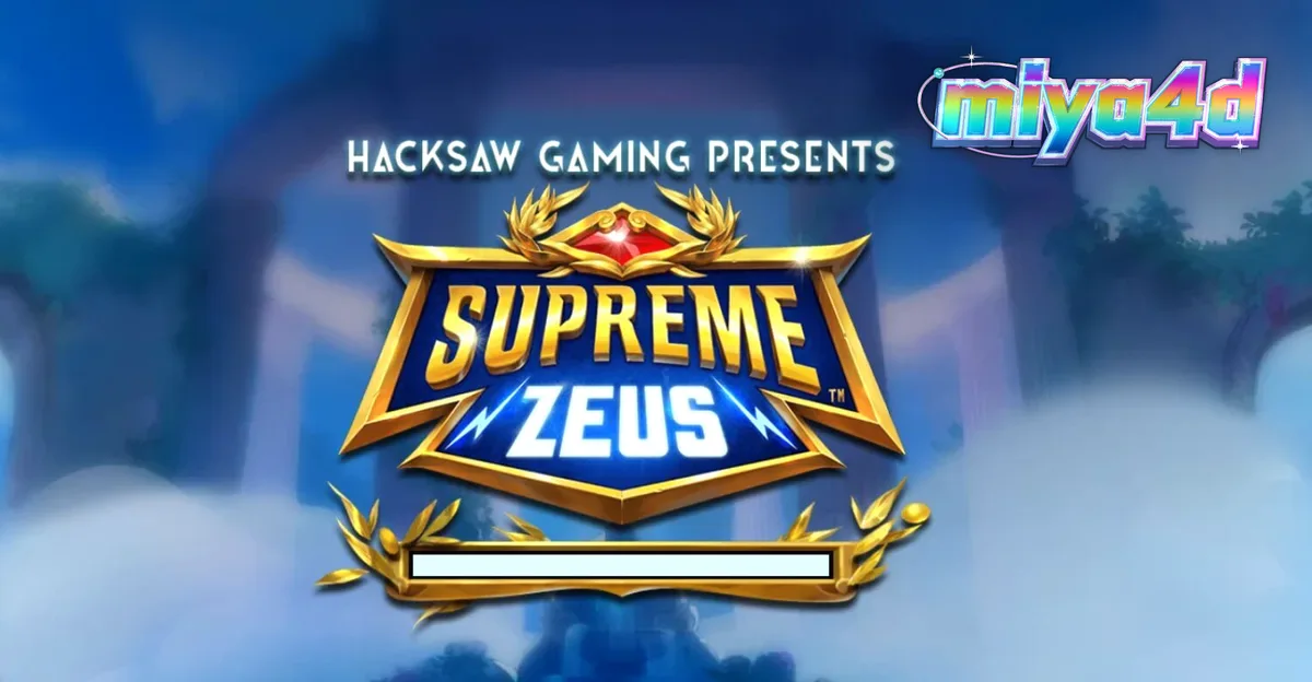Tampilan visual slot Supreme Zeus dengan tema mitologi Yunani dan petir.